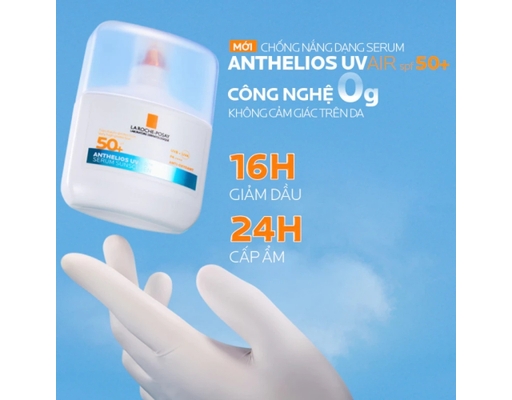 Chống Nắng Dạng Serum Siêu Mỏng Nhẹ Kiềm Dầu 16H Cấp Ẩm 24H Chống Bụi Mịn Anthelios UV Air SPF50+PA+++ 50ml La Roche-Posay ảnh 3
