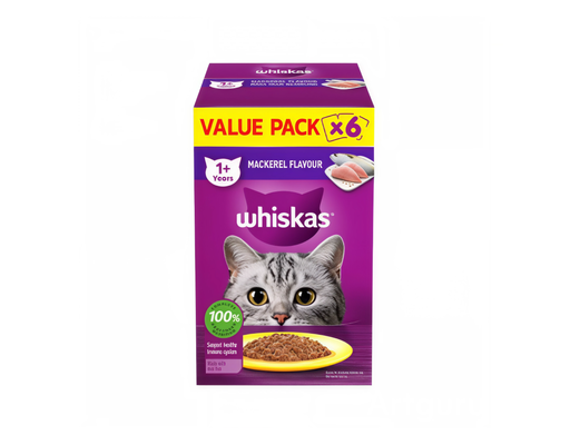 Hộp 6 Gói Pate Cho Mèo Trưởng Thành Vị Cá Thu 80g Whiskas ảnh 0