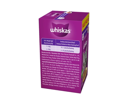 Hộp 6 Gói Pate Cho Mèo Trưởng Thành Vị Cá Thu 80g Whiskas ảnh 1