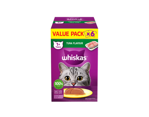 Hộp 6 Gói Pate Cho Mèo Trưởng Thành Vị Cá Ngừ 80g Whiskas ảnh 0