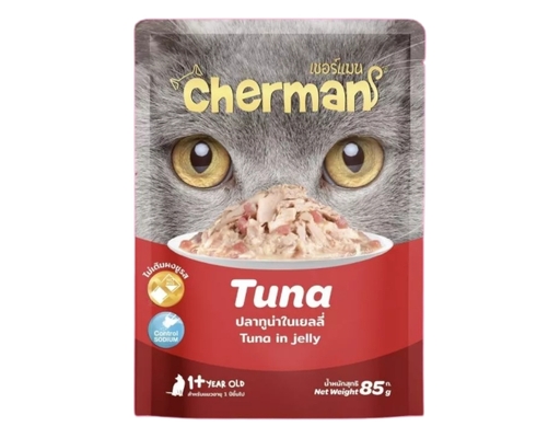 Pate Cho Mèo Từ 2 Tháng Tuổi Vị Cá Ngừ 85g Cherman ảnh 0