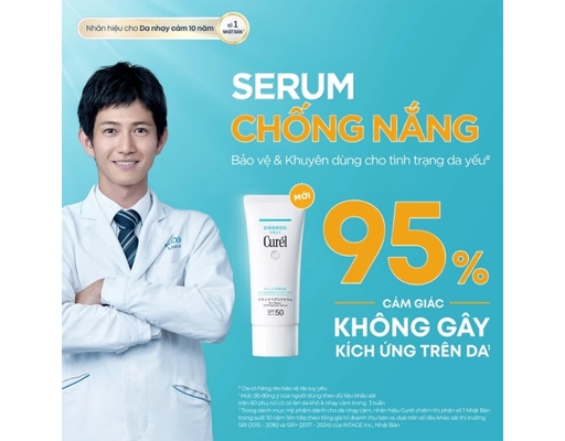 Serum Chống Nắng Vật Lý Phổ Rộng Cho Da Nhạy Cảm Skin Repair UV Protection SPF50 PA+++ 60g Curél ảnh 6