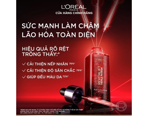 Serum Với Ba Loại Peptides Giảm Nhăn, Tăng Độ Săn Chắc Da Revitalift Triple Power 30ml L'Oreal ảnh 4