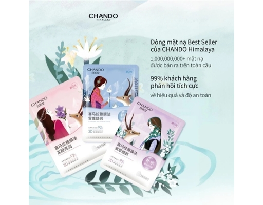 Mặt Nạ B5 Cấp Ẩm Dịu Da Himasnow Saussurea Soothing Mask 26ml CHANDO HIMALAYA ảnh 3