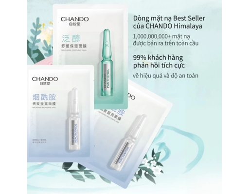 Mặt Nạ Cấp Ẩm Dưỡng Trắng Ngừa Nám Niacinamide Brightening 26ml CHANDO HIMALAYA ảnh 2