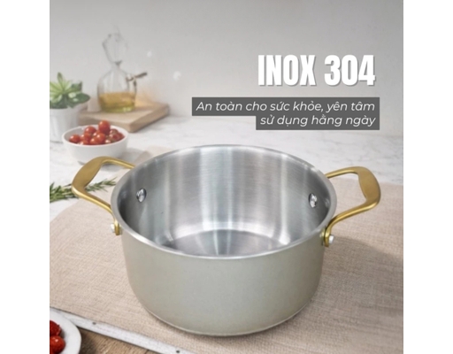 Nồi Inox Aureon Có Nắp 20cm La Gourmet ảnh 2