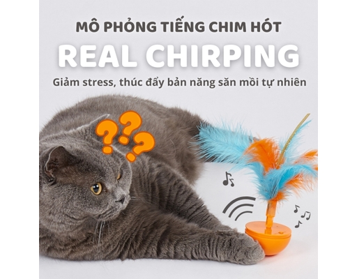Đồ Chơi Lắc Lư Cho Mèo Tiếng Chim Hót 17cmx6cm FOFOS ảnh 2