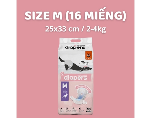 Tã Lót Cho Chó Giống Cái Size M 16 Miếng FOFOS ảnh 2