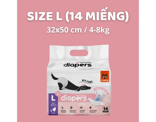 Tã Lót Cho Chó Giống Cái Size L 14 Miếng FOFOS ảnh 2