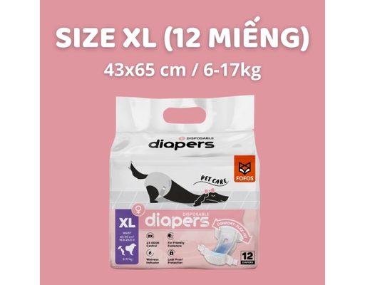 Tã Lót Cho Chó Giống Cái Size XL 12 Miếng FOFOS ảnh 2