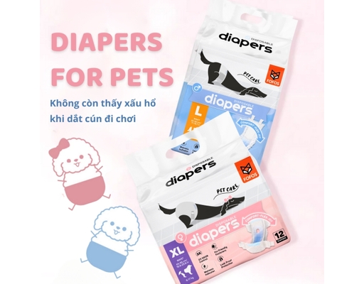 Tã Lót Cho Chó Giống Cái Size XL 12 Miếng FOFOS ảnh 4
