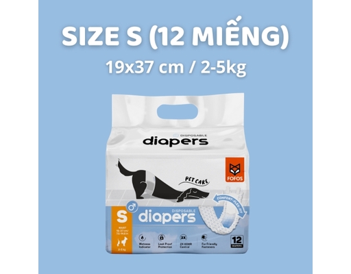 Tã Lót Cho Chó Giống Đực Size S 12 Miếng FOFOS ảnh 1