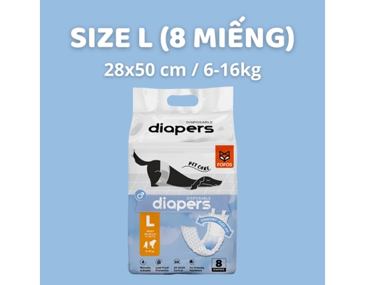 Tã Lót Cho Chó Giống Đực Size L 8 Miếng FOFOS ảnh 1