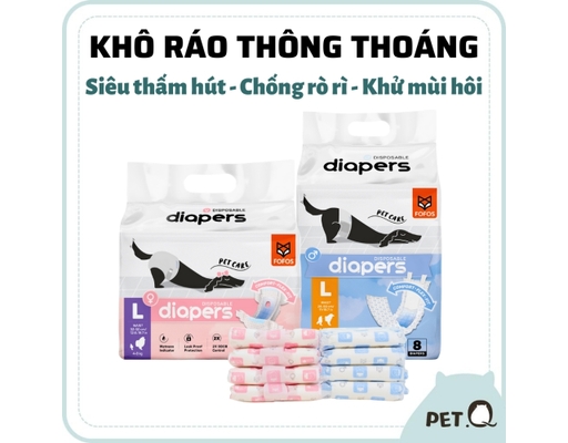 Tã Lót Cho Chó Giống Đực Size L 8 Miếng FOFOS ảnh 7