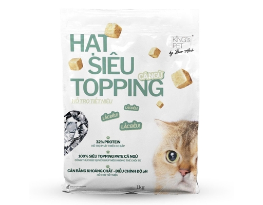 Thức Ăn Dạng Hạt Cho Mèo Topping Cá Ngừ Hỗ Trợ Tiết Niệu 1kg King's Pet ảnh 0