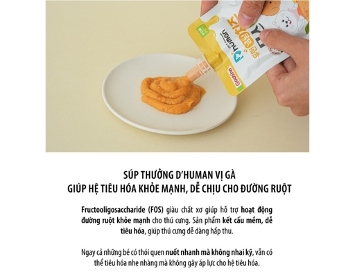 Súp Dinh Dưỡng Cho Chó Mèo Vị Phô Mai 80g Dhuman ảnh 3