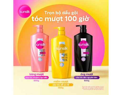 Dầu Gội Luminous UV Glycol-Vita C + Complex Cho Tóc Bóng Mượt Tỏa Nắng 100 Giờ 600g Sunsilk ảnh 4