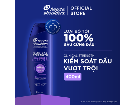 Dầu Gội Cho Tình Trạng Gàu Dai Dẳng Và Da Đầu Dầu 400ml Head & Shoulders ảnh 2