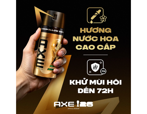 Xịt Nước Hoa Ngăn Mùi Phiên Bản Giới Hạn FIFA World Cup 2026 Hương Marshmallow Smoke 150ml AXE ảnh 4