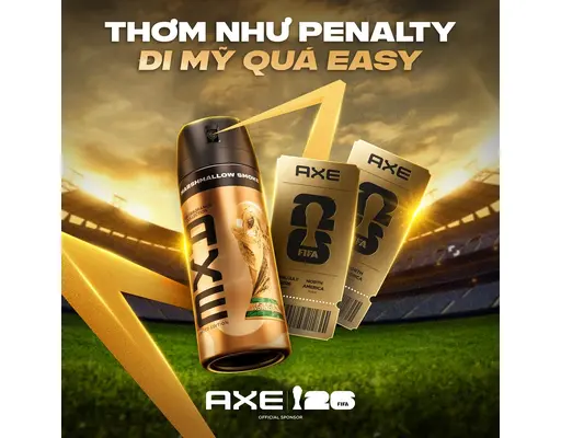 Xịt Nước Hoa Ngăn Mùi Phiên Bản Giới Hạn FIFA World Cup 2026 Hương Marshmallow Smoke 150ml AXE ảnh 6
