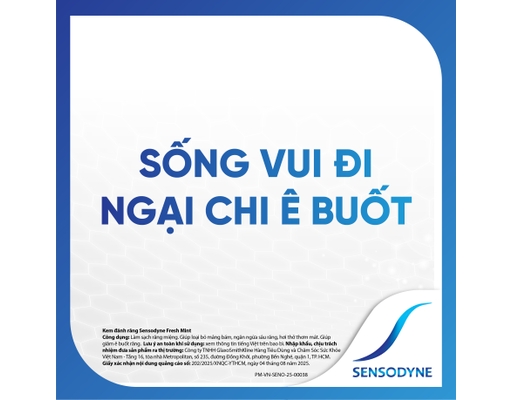 Kem Đánh Răng Hương Bạc Hà The Mát Fresh Mint 100g Sensodyne ảnh 5