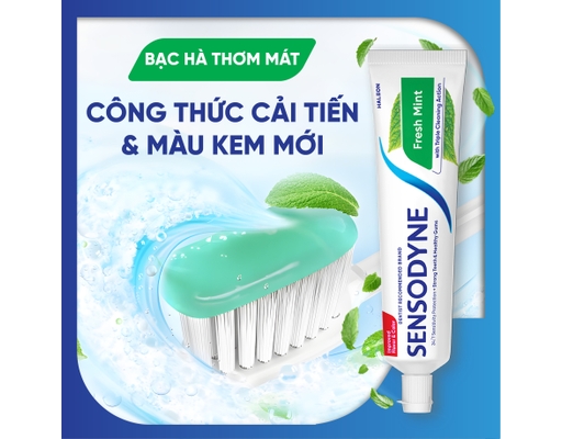 Kem Đánh Răng Hương Bạc Hà The Mát Fresh Mint 100g Sensodyne ảnh 8