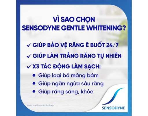 Kem Đánh Răng Trắng Sáng Gentle Whitening 100g Sensodyne ảnh 8