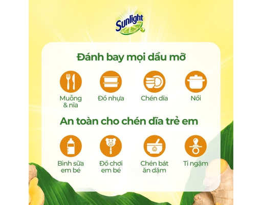 Nước Rửa Chén Bát Thiên Nhiên Lô Hội 750g Sunlight ảnh 3