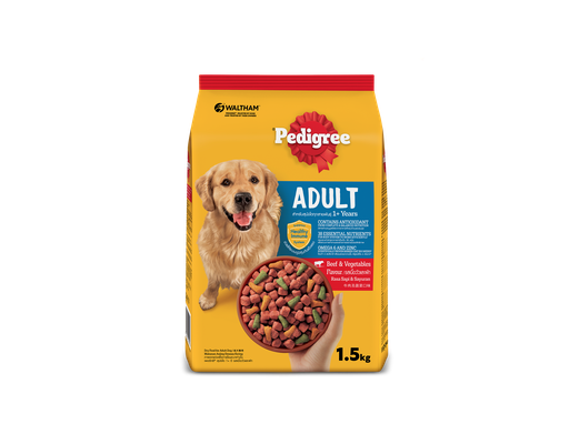 Thức Ăn Cho Chó Trưởng Thành Vị Bò & Rau Củ - 1.5kg Pedigree ảnh 0