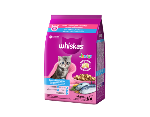 Thức Ăn Dạng Hạt Cho Mèo Con Vị Cá Biển Và Sữa 1.1kg Whiskas ảnh 0