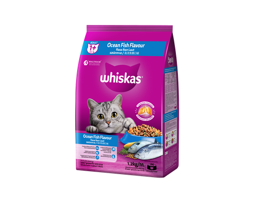 Thức Ăn Dạng Hạt Cho Mèo Vị Cá Biển 1.2kg Whiskas ảnh 0
