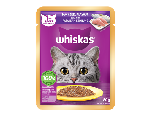 Thức Ăn Cho Mèo Lớn Vị Cá Thu 80g Whiskas ảnh 0