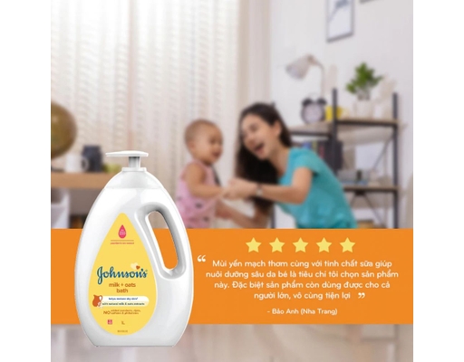 Sữa Tắm Chứa Sữa Và Yến Mạch 1L Johnson's Baby ảnh 3