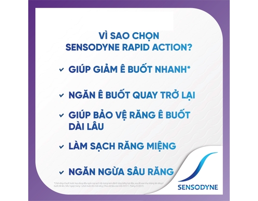 Kem Đánh Răng Giảm Ê Buốt Rapid Action 100g Sensodyne ảnh 7