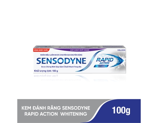 Kem Đánh Răng Giảm Ê Buốt Và Làm Trắng Rapid Action Whitening 100g Sensodyne ảnh 1