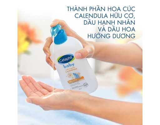 Sữa Dưỡng Da Trẻ Em Tinh Chất Hoa Cúc Calendula 400ml Cetaphil ảnh 2