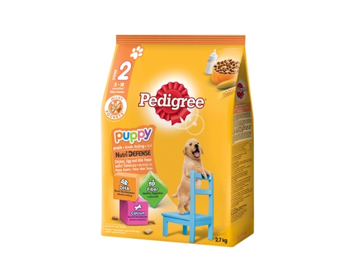 Thức Ăn Cho Chó Con 3-18 Tháng Vị Gà, Trứng & Sữa - 2.7kg Pedigree ảnh 0