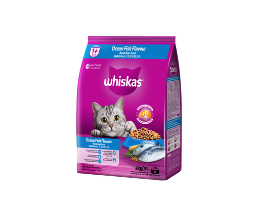 Thức Ăn Dạng Hạt Cho Mèo Vị Cá Biển 3kg Whiskas ảnh 0