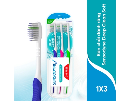 Bàn Chải Đánh Răng Deep Clean Soft 3 Cây Sensodyne ảnh 1