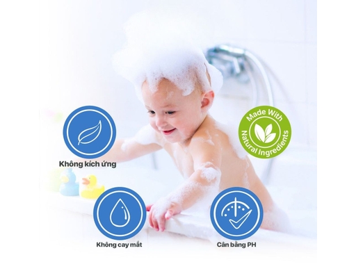 Sữa Tắm Gội Toàn Thân Cho Bé Chiết Xuất Lô Hội Và Hoa Cúc 300ml Bzu Bzu ảnh 5