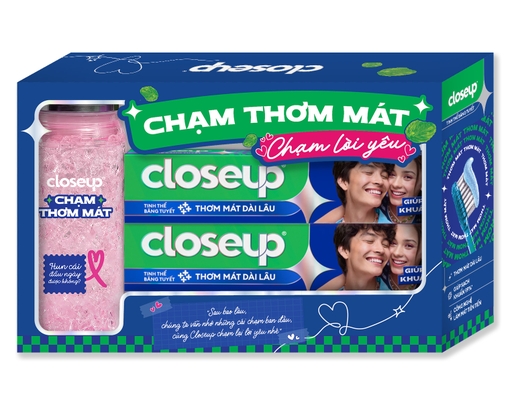 Bộ 2 Kem Đánh Răng Tinh Thể Băng Tuyết 230g Và Bình Nước Closeup ảnh 0