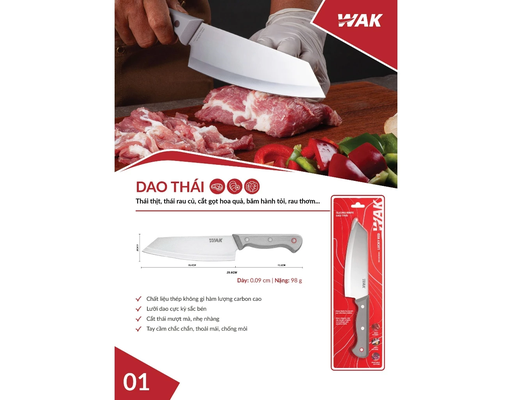 Dao Thái Wak 29.6x4.9x0.09cm Biohome ảnh 1