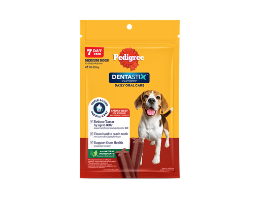 Bánh Xương Chăm Sóc Răng Vị Bò Cho Chó Trưởng Thành 10-25kg Dentastix - 172g (7 Thanh) Pedigree ảnh 0