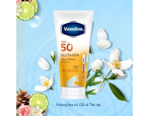 Sữa Dưỡng Thể Gluta Hya SPF50+ Body Serum UV Protection Brightening Lotion 150ml Vaseline ảnh 2