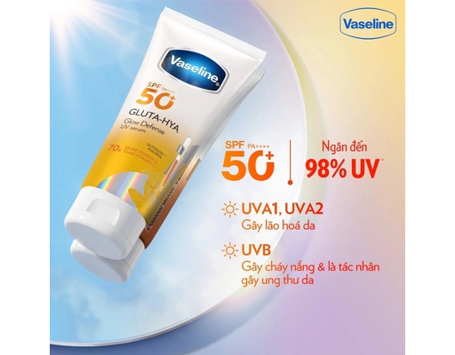 Sữa Dưỡng Thể Gluta Hya SPF50+ Body Serum UV Protection Brightening Lotion 150ml Vaseline ảnh 5