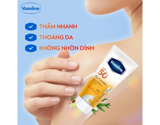 Sữa Dưỡng Thể Gluta Hya SPF50+ Body Serum UV Protection Brightening Lotion 150ml Vaseline ảnh 6