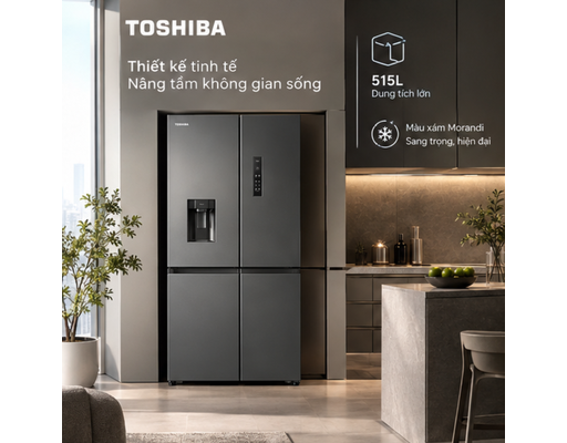 [Đặt Trước] Tủ Lạnh Inverter 515L GR-RF675WI-PMV(06)-MG Toshiba ảnh 4