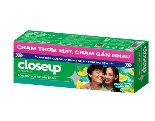 Bộ Đôi Kem Đánh Răng Chanh Vàng & Muối Biển 180gx2 Closeup ảnh 0