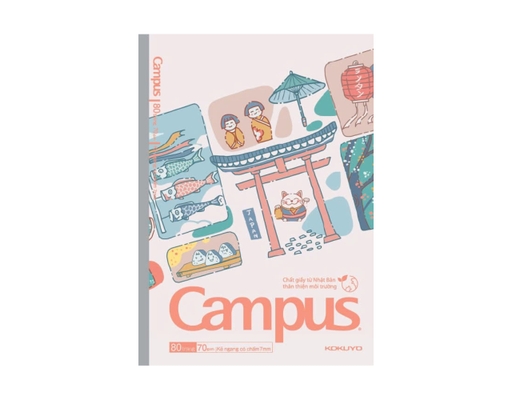 Vở 80 Trang Định Lượng 70gsm NB-B5DL80JP-01 Campus ảnh 2