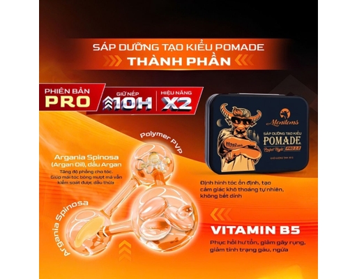 Sáp Dưỡng Tạo Kiểu Pomade Pro - Perfect Night 50g Menitems ảnh 3